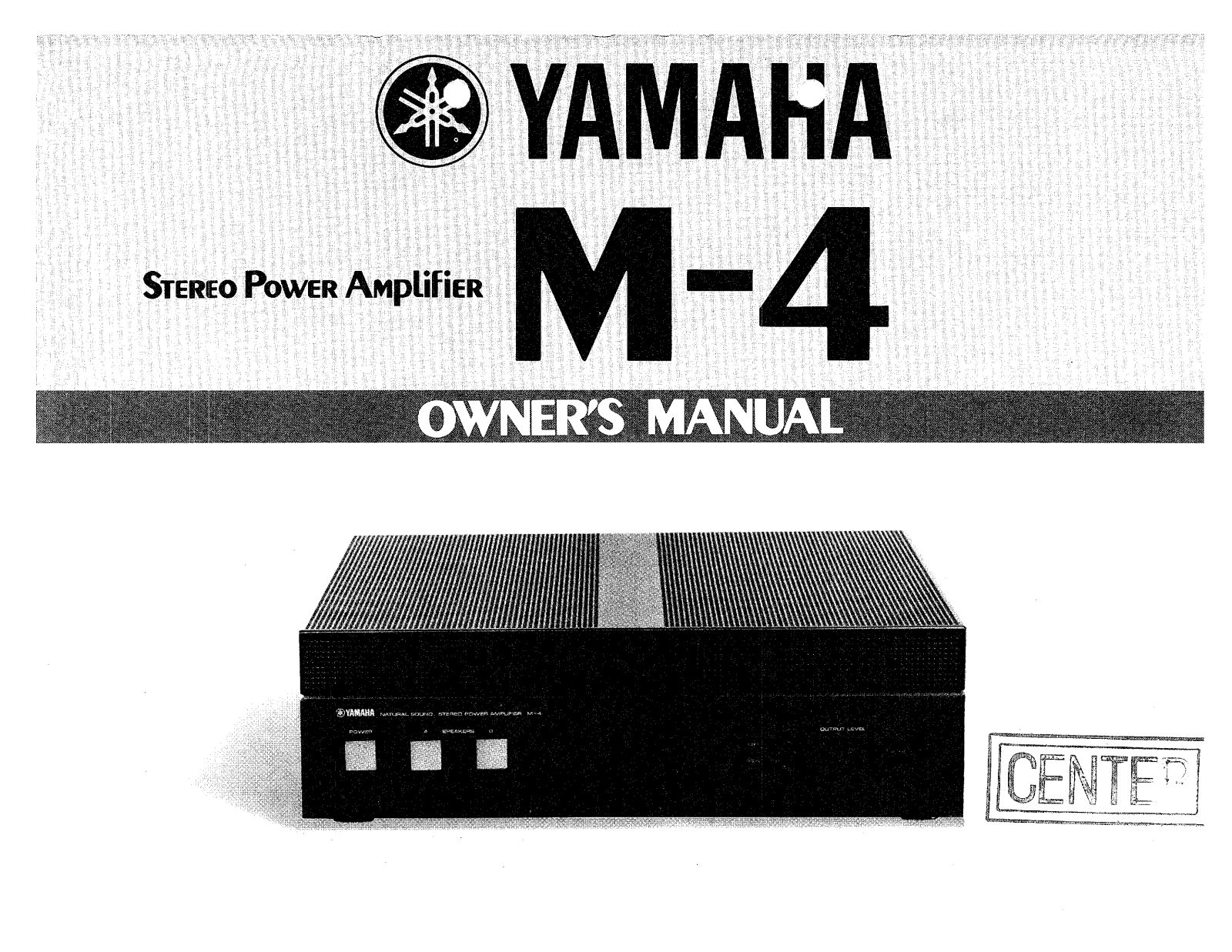 Yamaha M-4 Owners manual