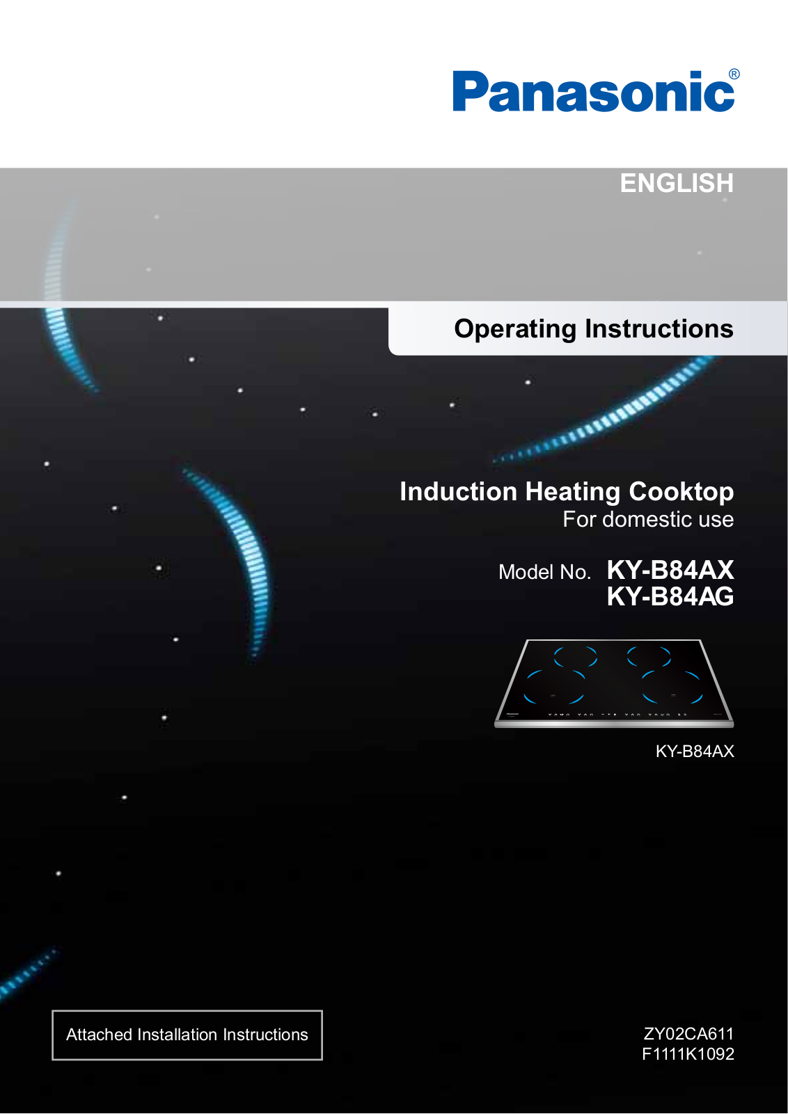 Panasonic KY-B84AX, KY-B84AG Operating Instructions