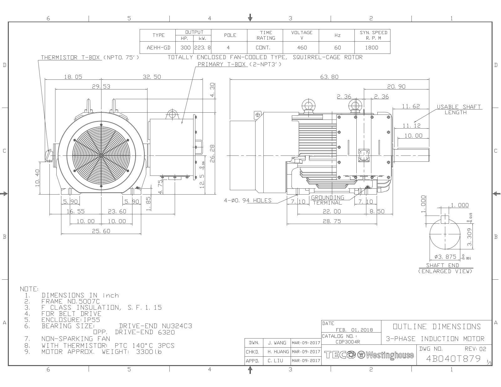 Teco CDP3004R Reference Drawing