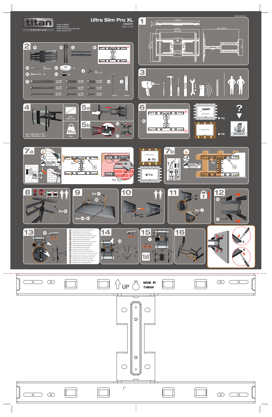 Vivanco Ultra Slim Pro XL operation manual