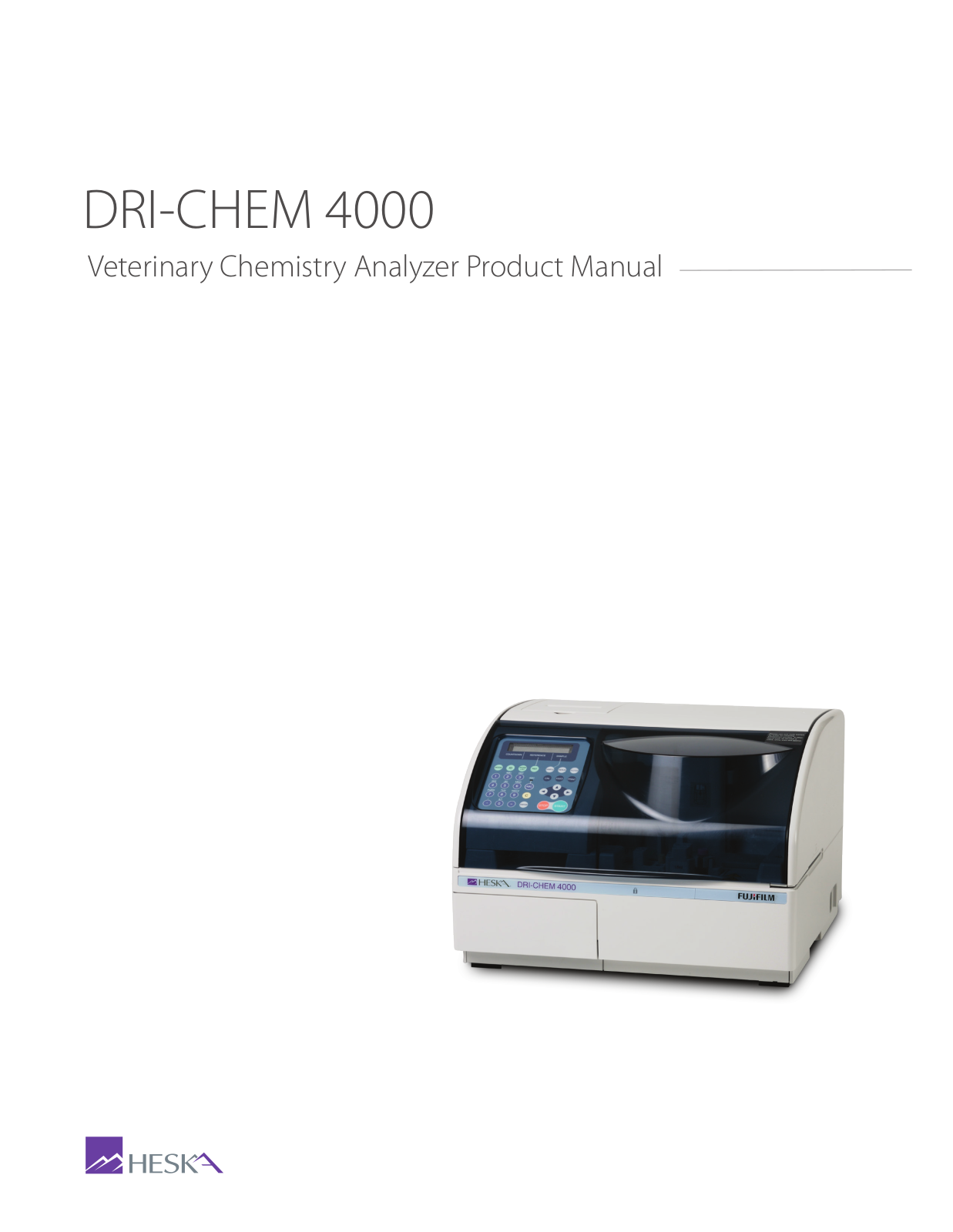 Heska DRI-CHEM 4000 Product Manual