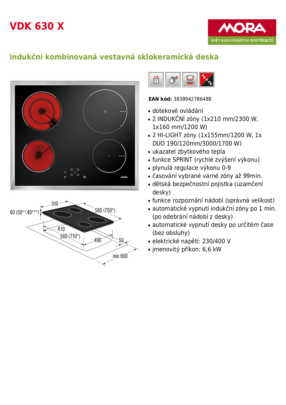 Mora VDK 630 X User Manual