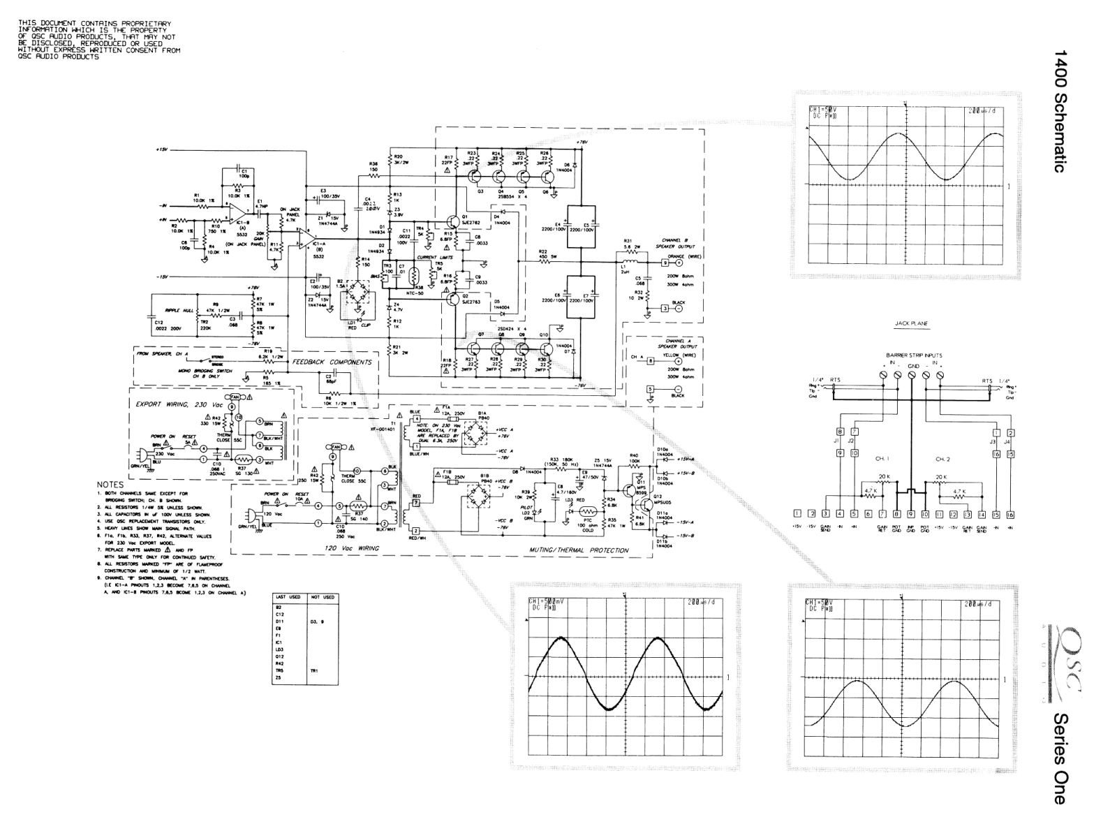QSC 1400 Schematic