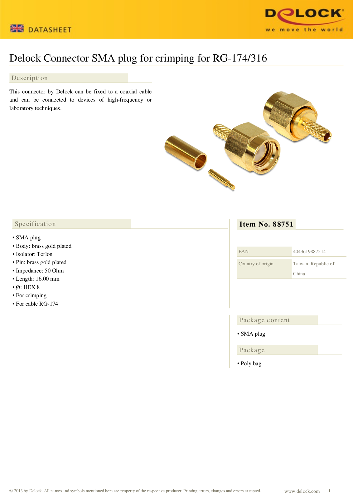 DeLOCK 88751 User Manual