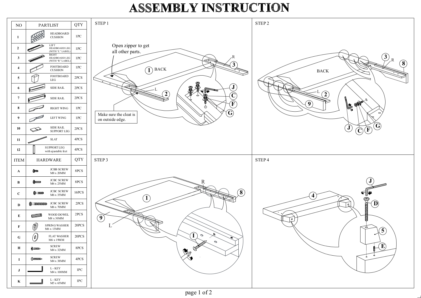 Sand & Stable W002139862 Assembly Instruction
