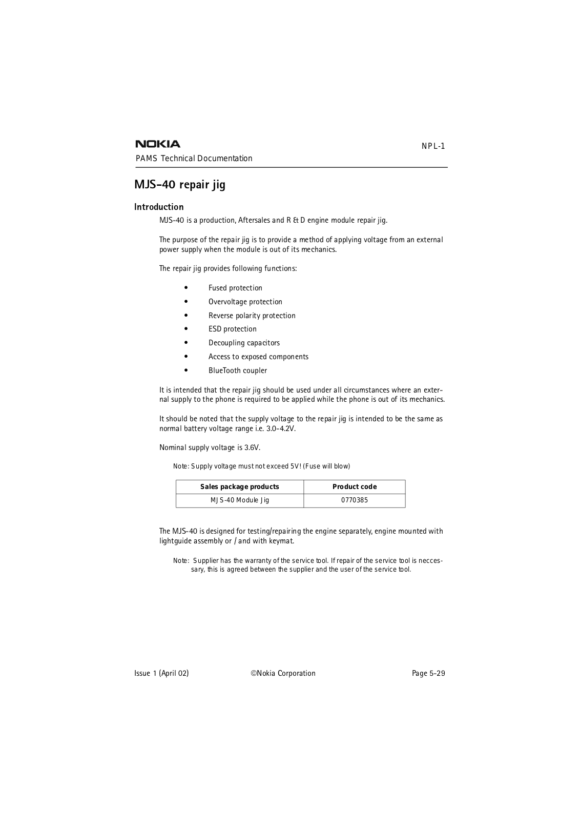 Nokia 6310i Service Manual 7 npl 1