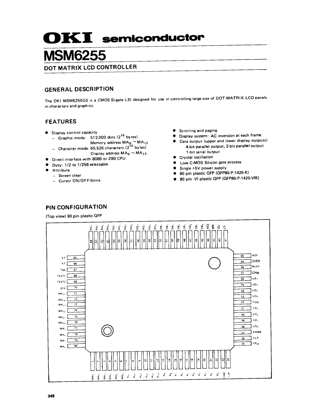 OKI MSM6255 Datasheet