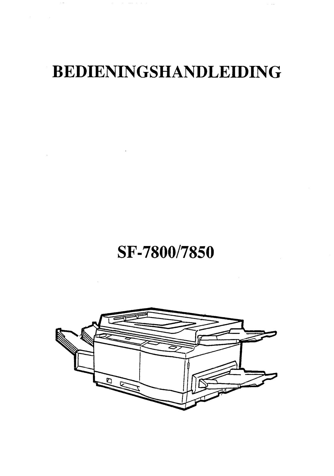 Sharp SF-7850 Operation Manual