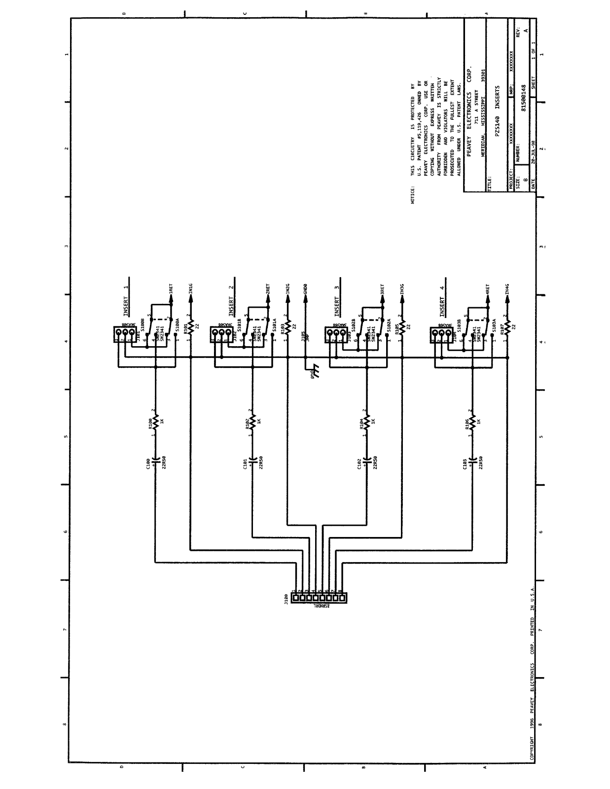 Peavey Electronics PZS-140 Schematic