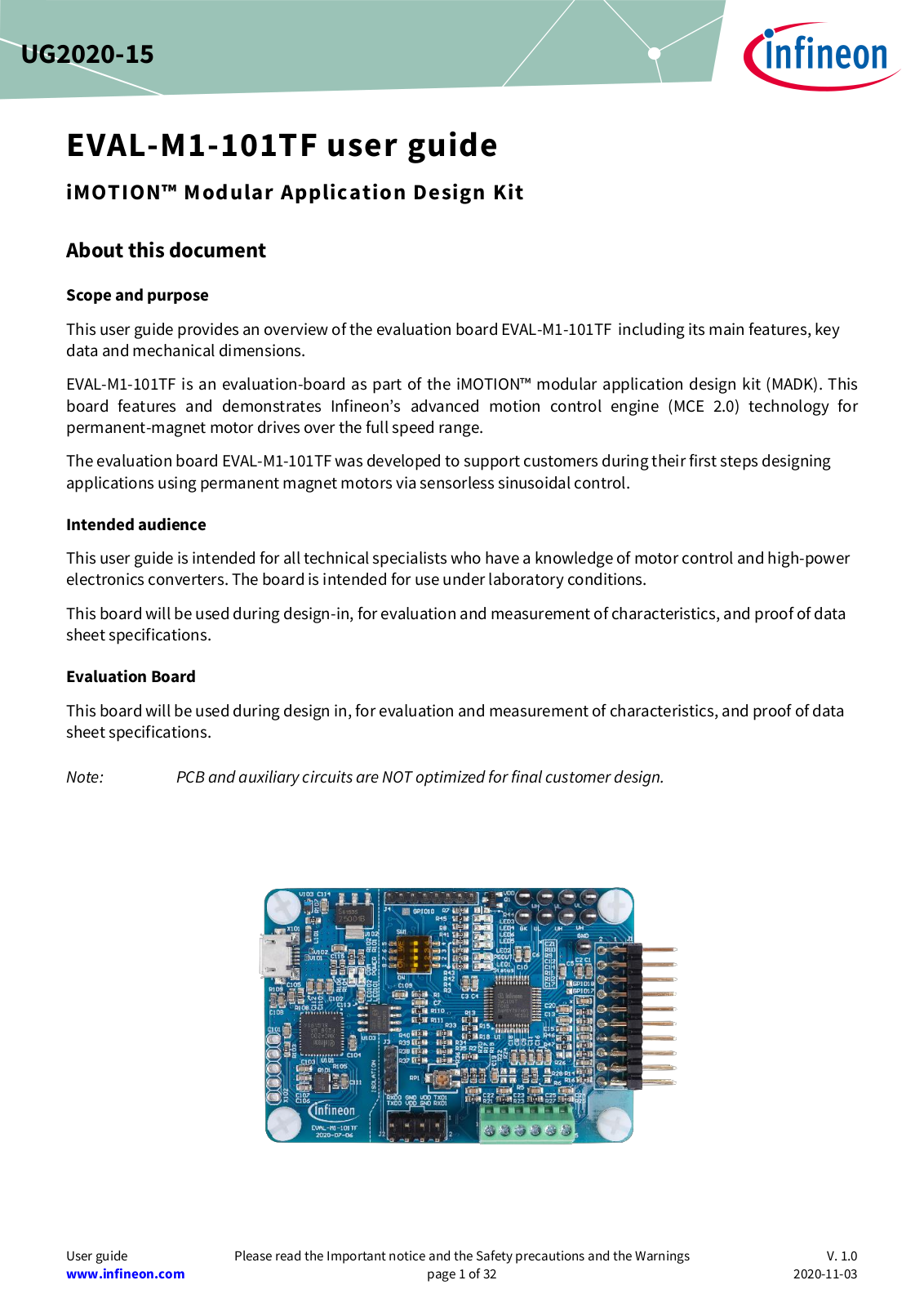 Infineon EVAL-M1-101TF User Manual