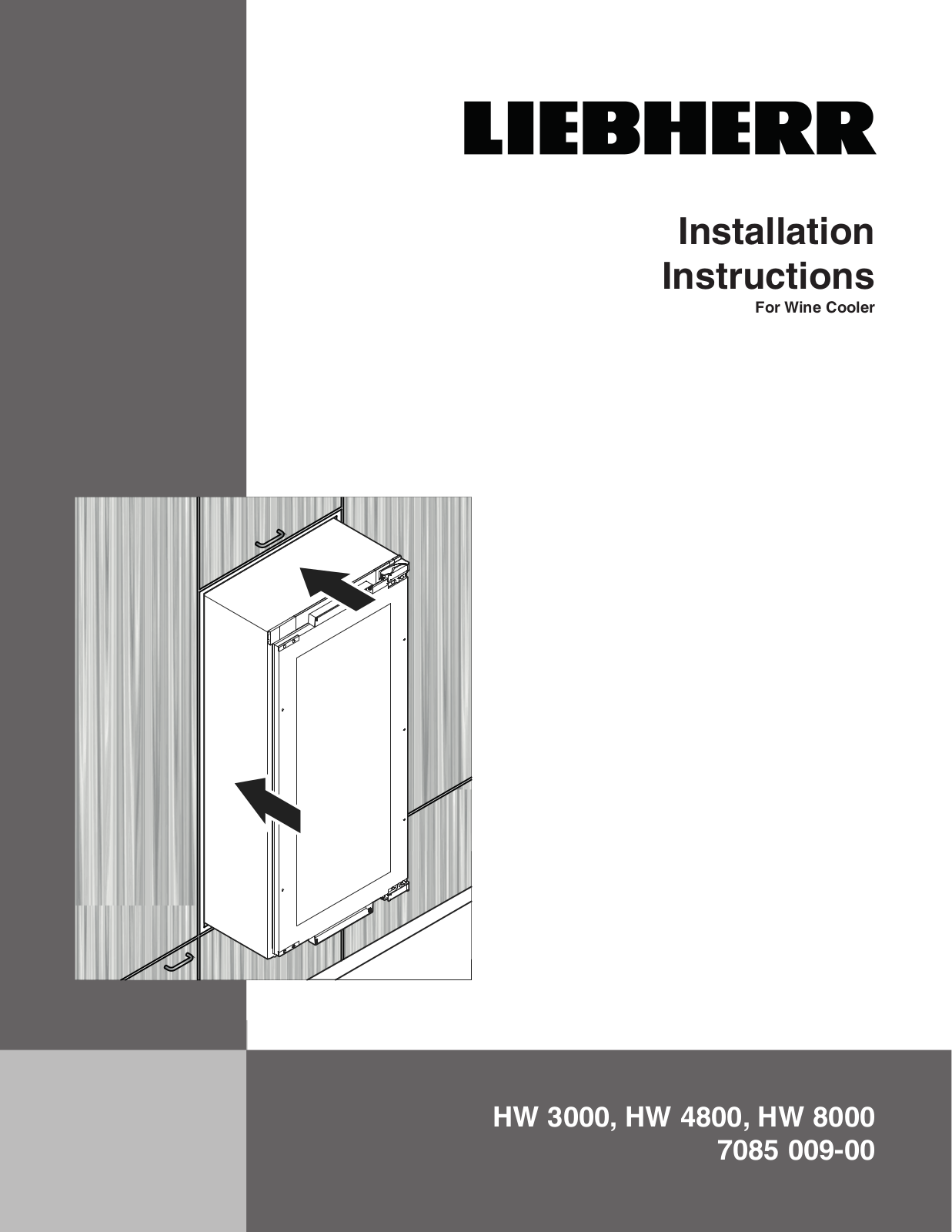 Liebherr HW8000 Installation Manual