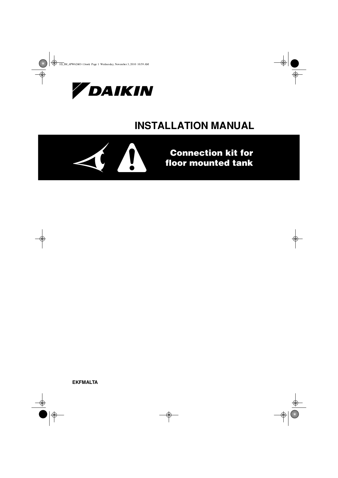 Daikin EKFMALTA Installation manuals