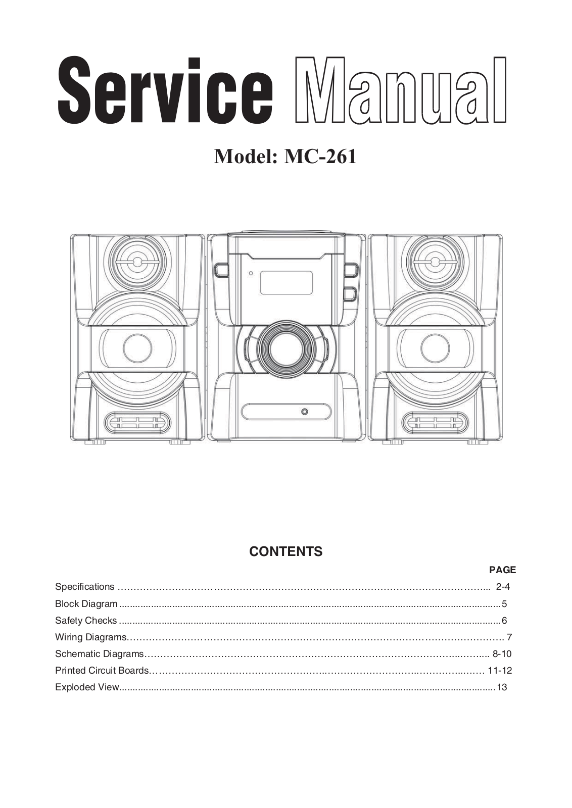 Lenoxx MC-261 Schematic