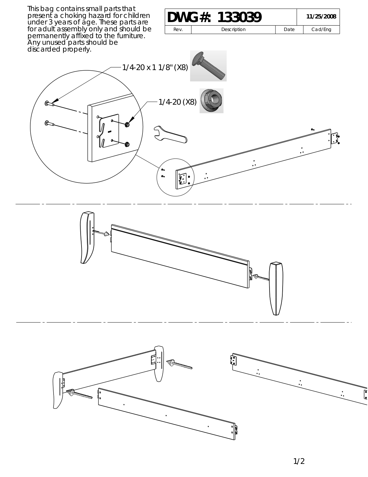 Ashley B3045856, B3515352, B5556956S95B10014 Assembly Guide