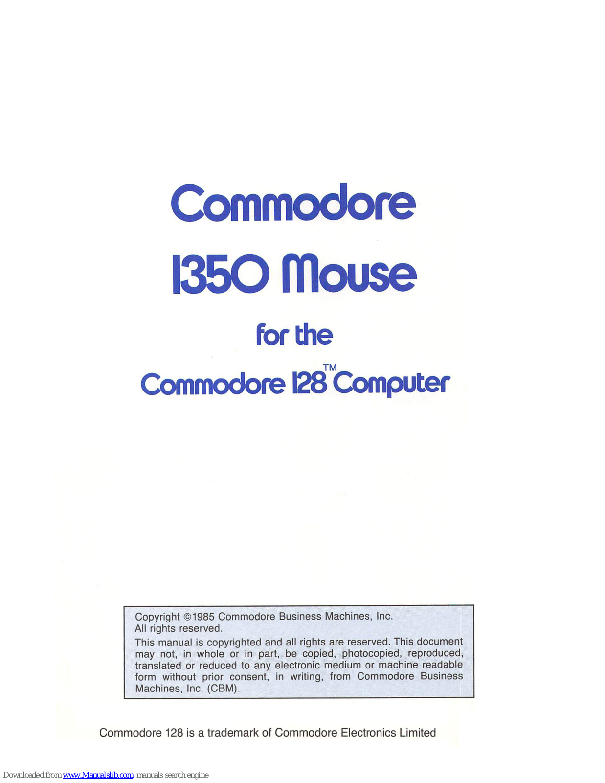 Commodore I35O User Manual - ManualMachine.com