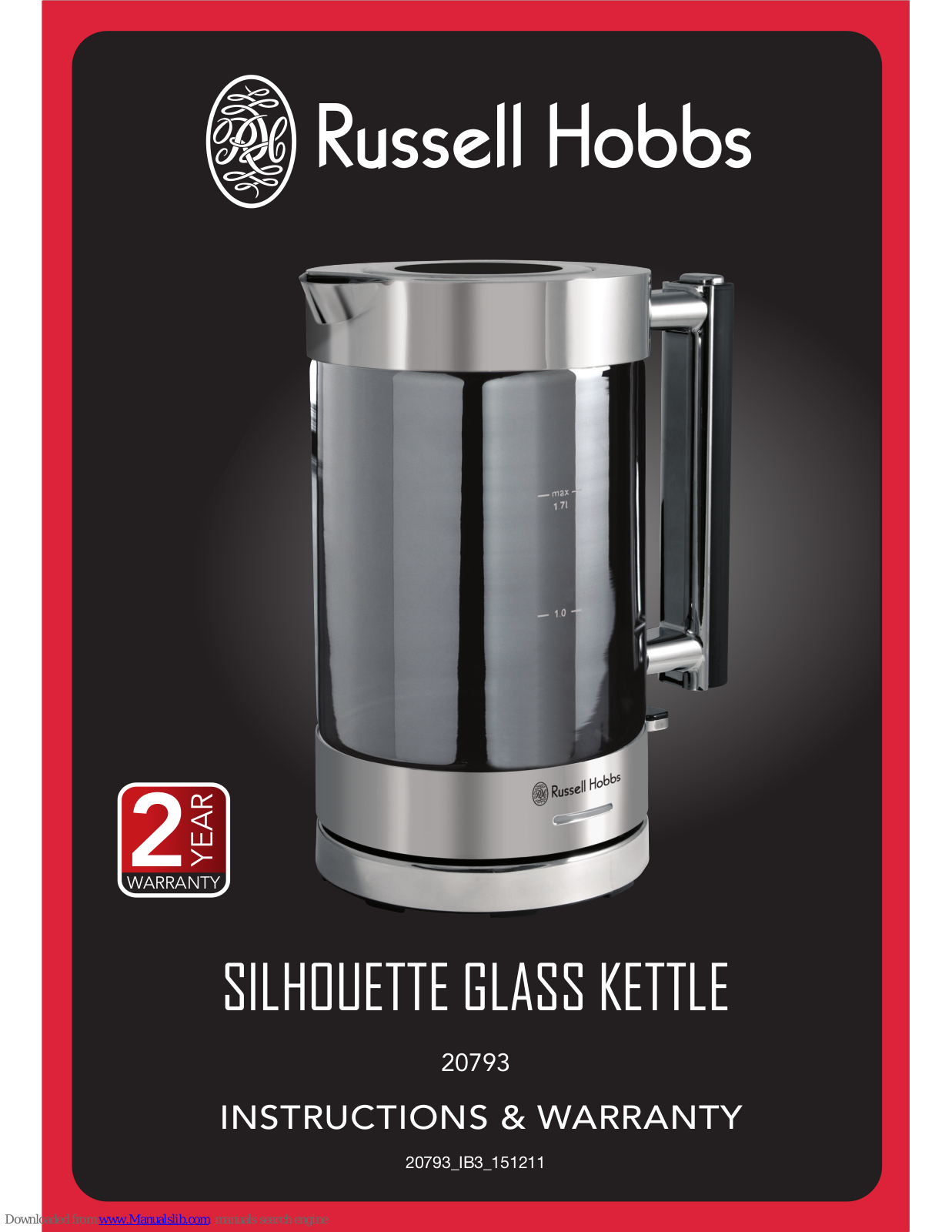 Russell Hobbs Heritage RHK32 Series, HERITAGE VOGUE RHK52 SERIES, RHK50 Instructions & Warranty