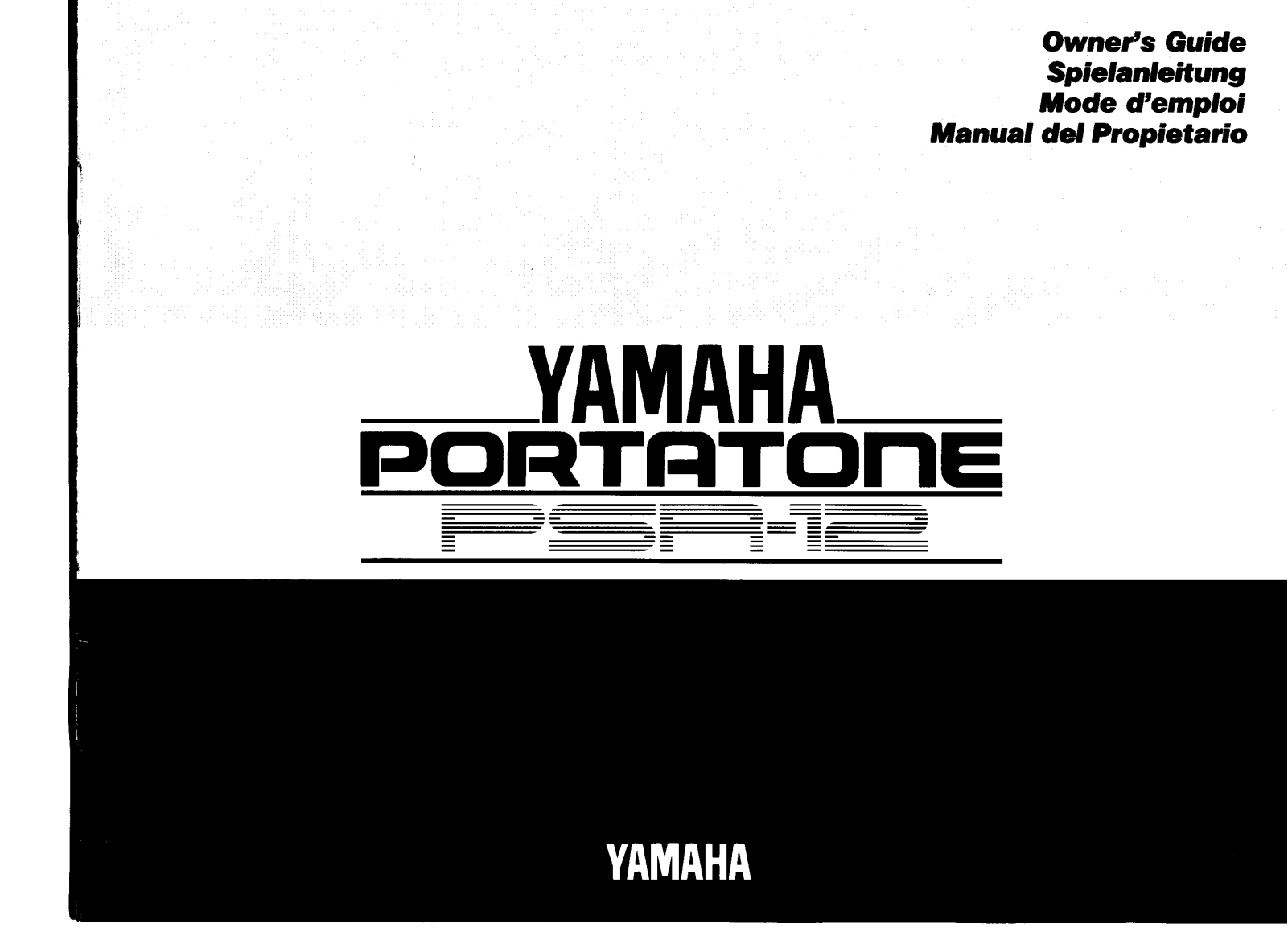 Yamaha PSR-12E, PSR-12 User Manual