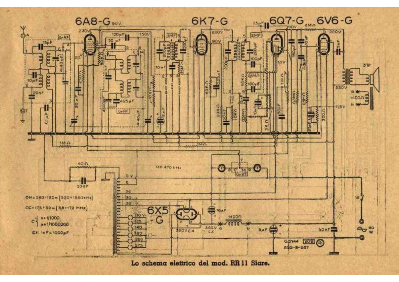 Siare Crosley rr11 schematic