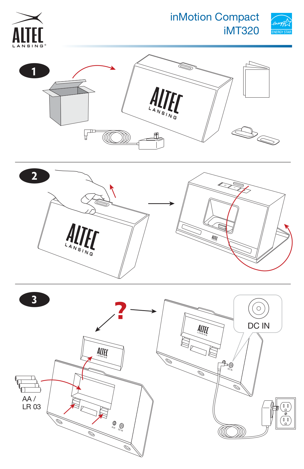 Altec lansing IMT320, INMOTION COMPACT, INMOTION COMPACT IMT320 User Manual