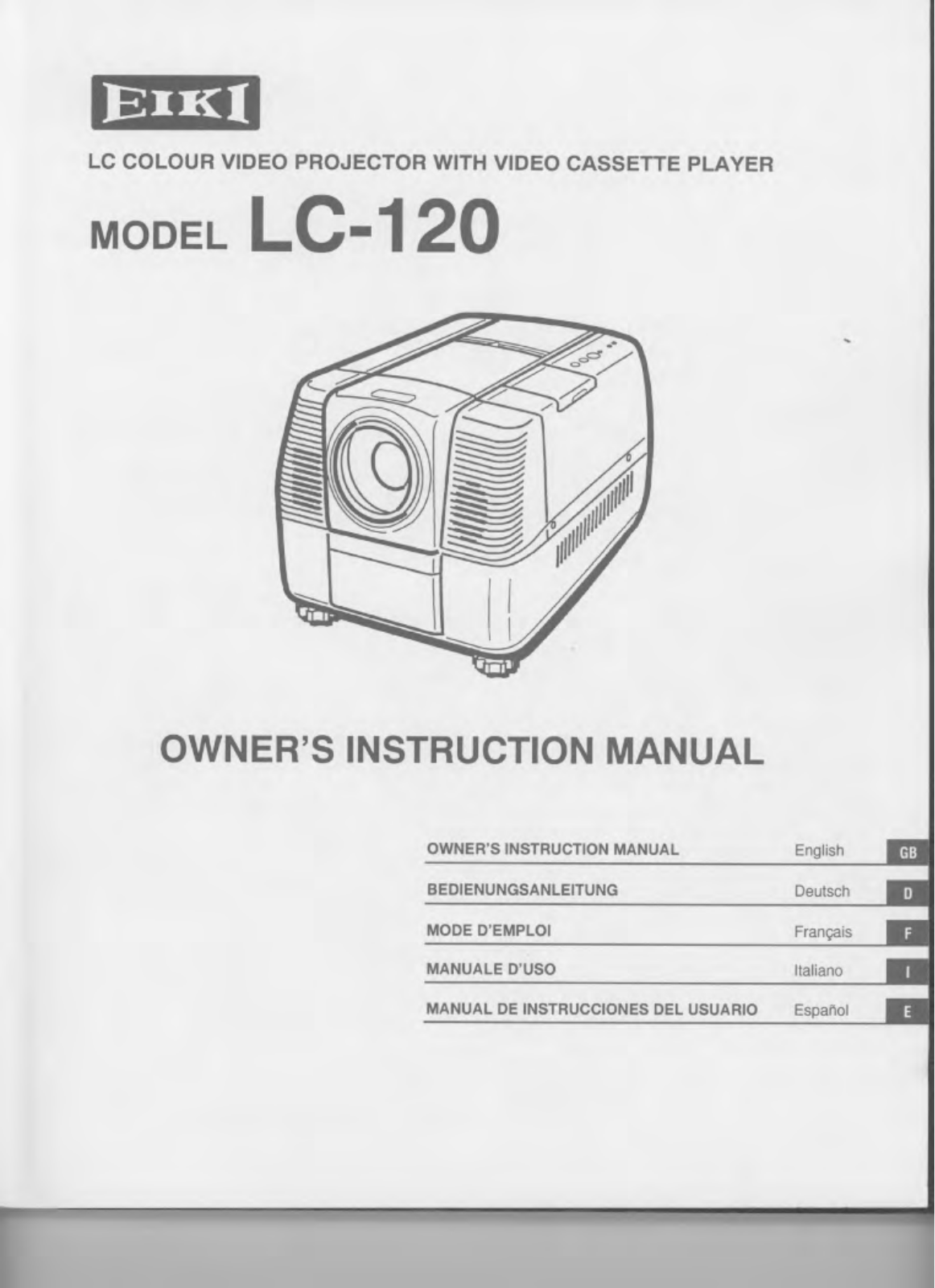 Eiki LC-120 User Manual