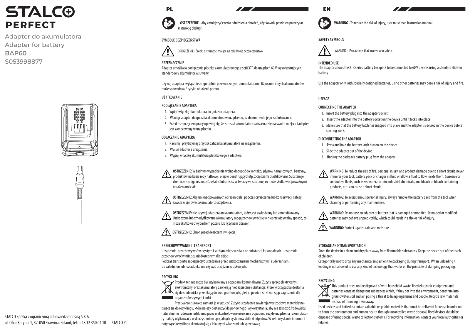 STALCO BAP60, S053998877 User guide - ManualMachine.com