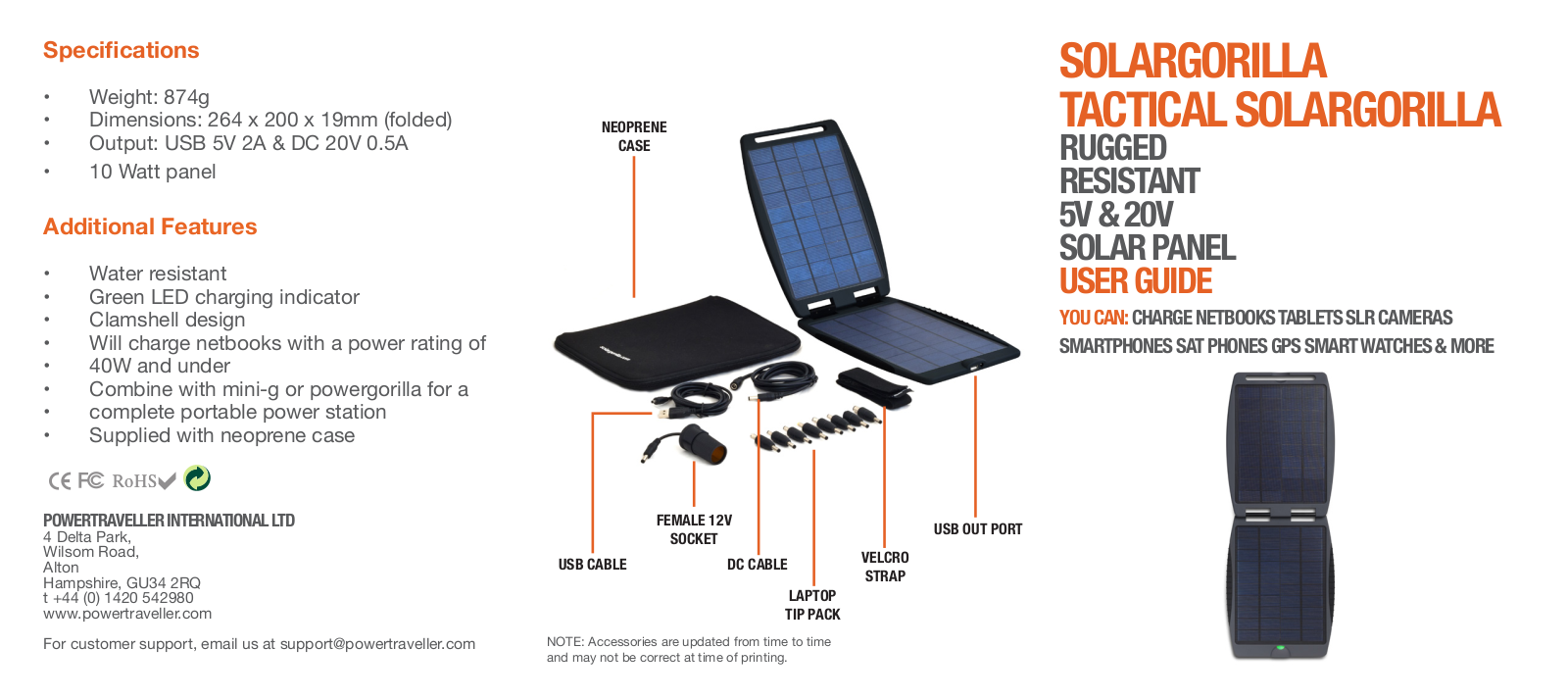 Power Traveller SOLARGORILLA TACTICAL User guide