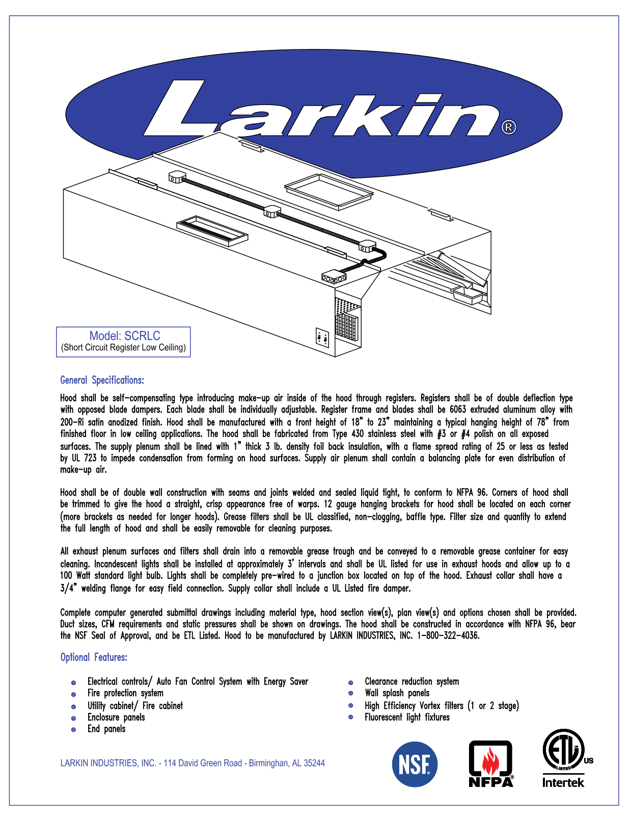 Larkin SCRLC User Manual