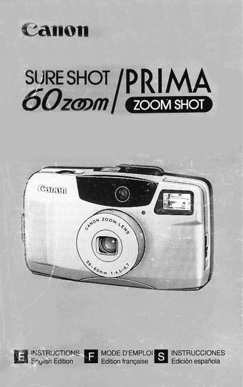Canon Prima Zoom Shot Instruction Manual