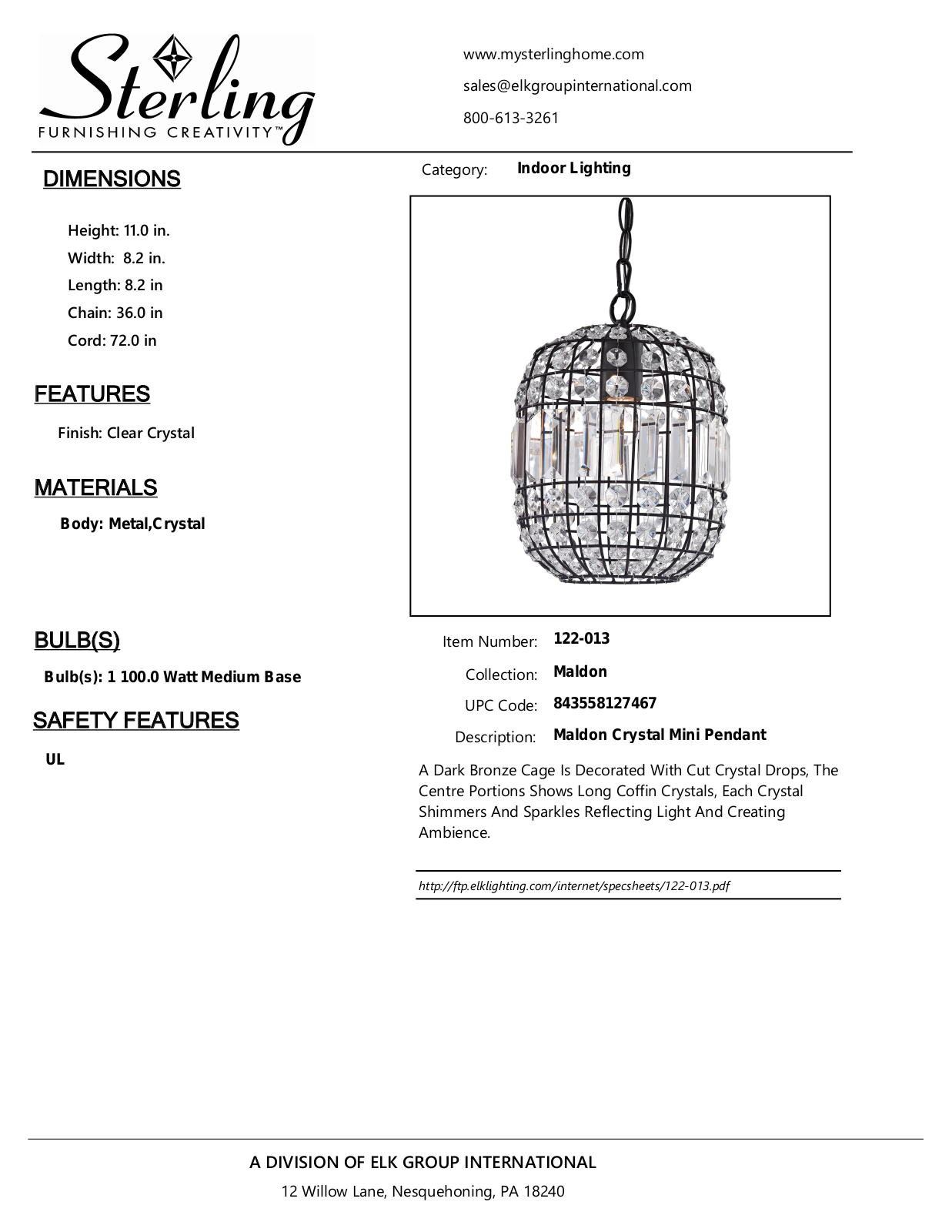 ELK Home 122013 User Manual