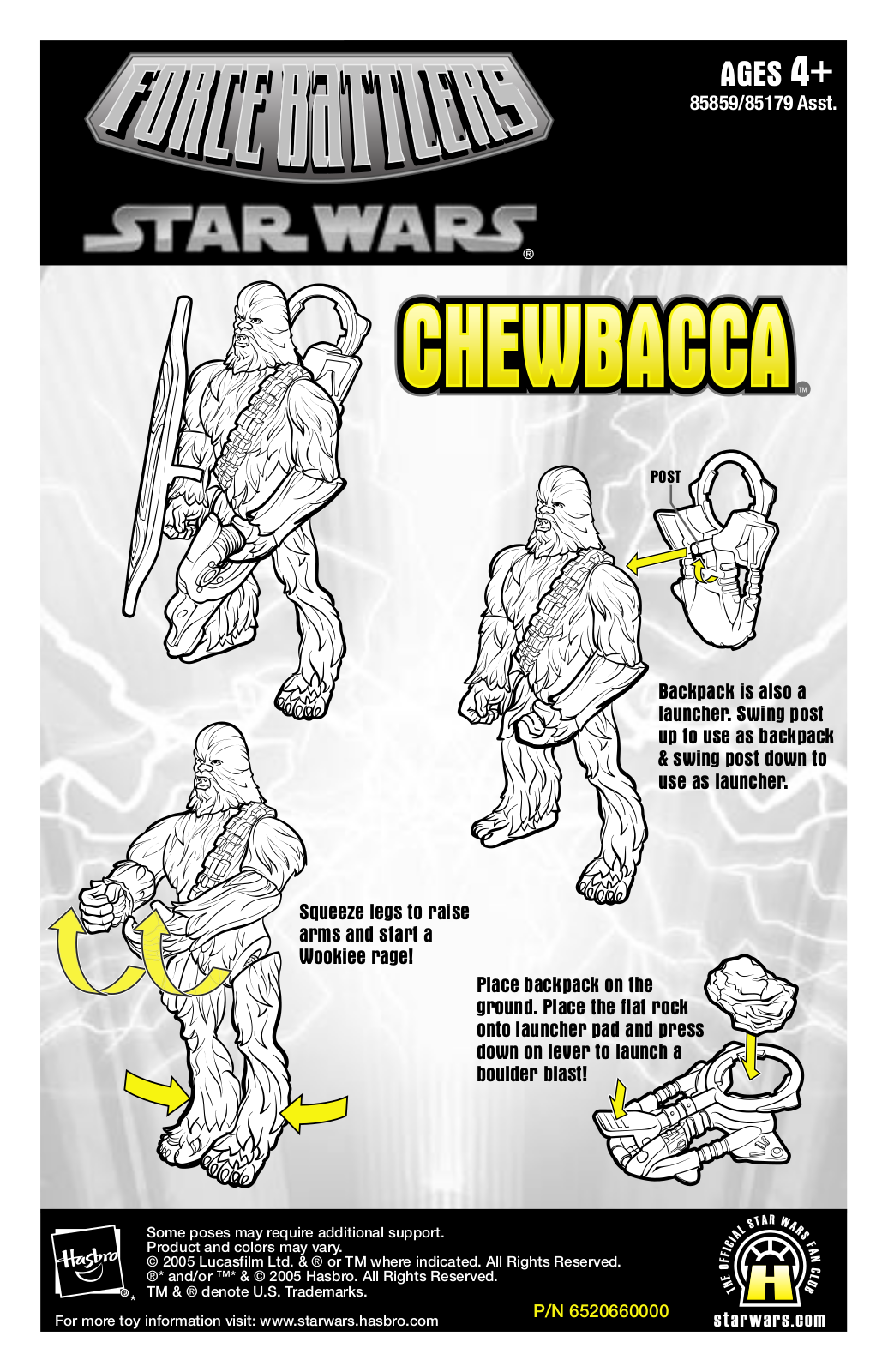 HASBRO Star Wars Force Battlers Chewbacca User Manual