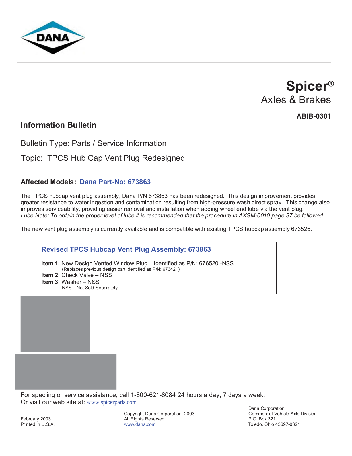 Spicer TPCS User Manual