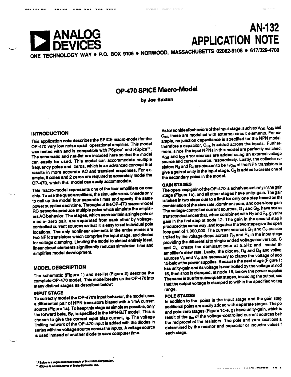 ANALOG DEVICES AN-132 Service Manual