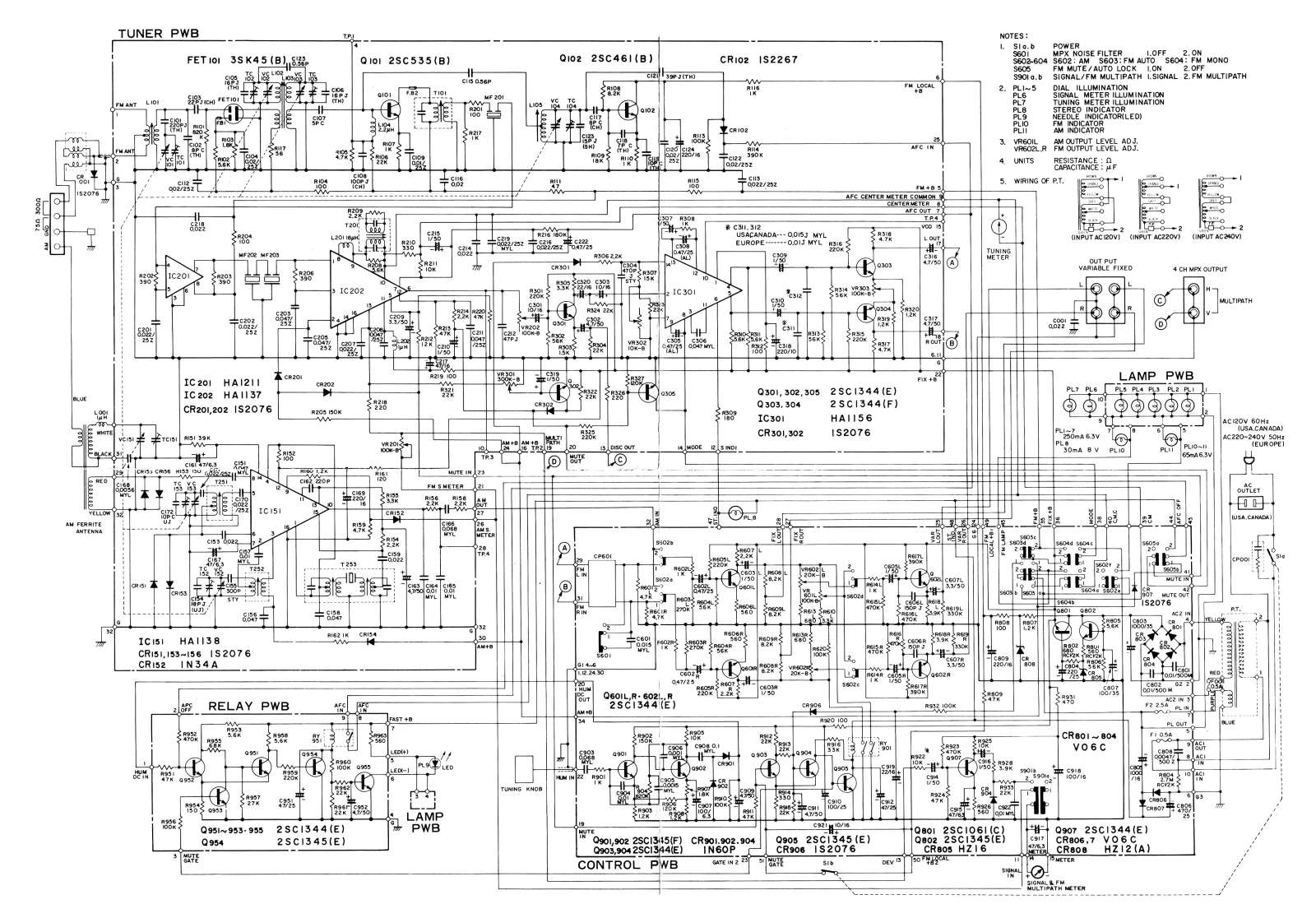 Hitachi FT-920 Schematic