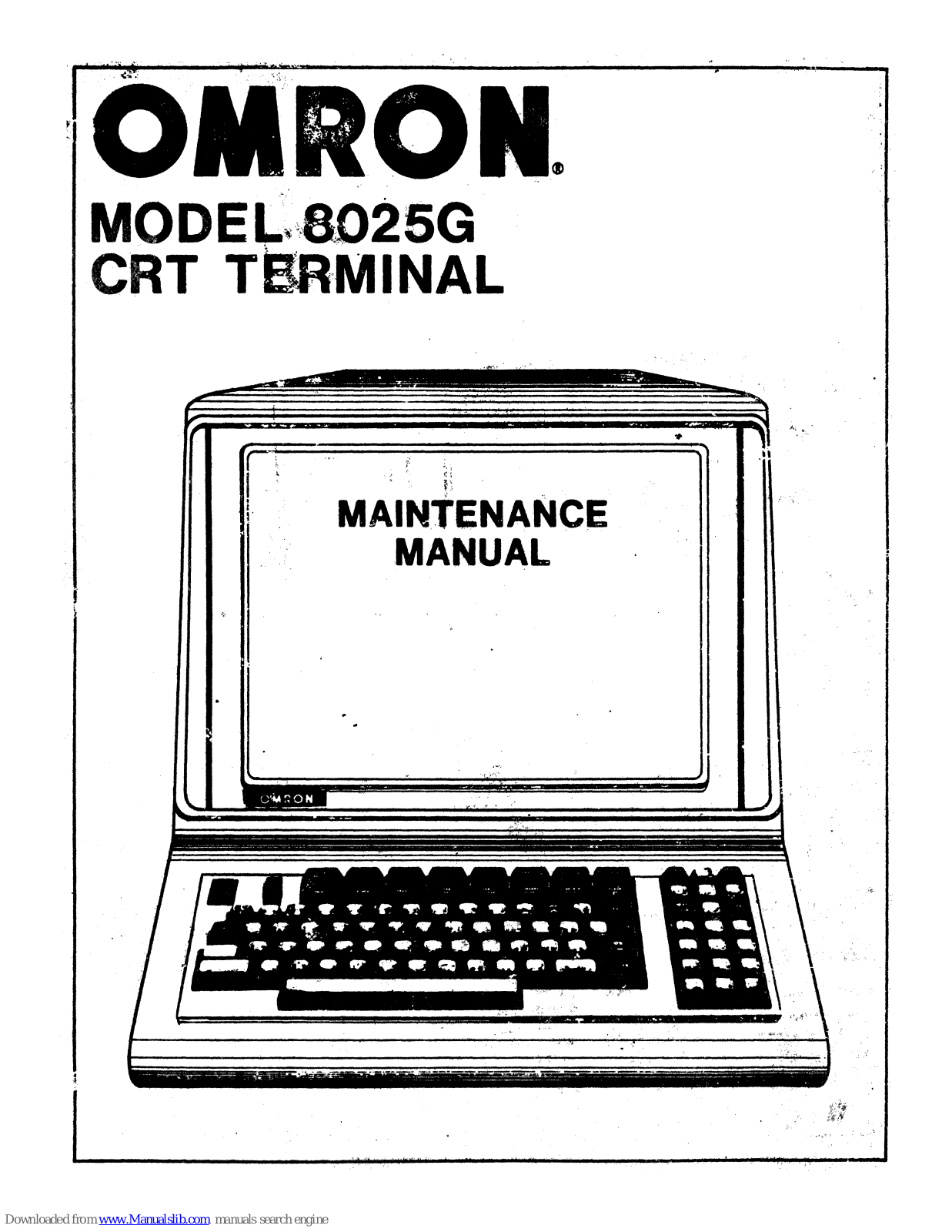 Omron 8025G Maintenance Manual