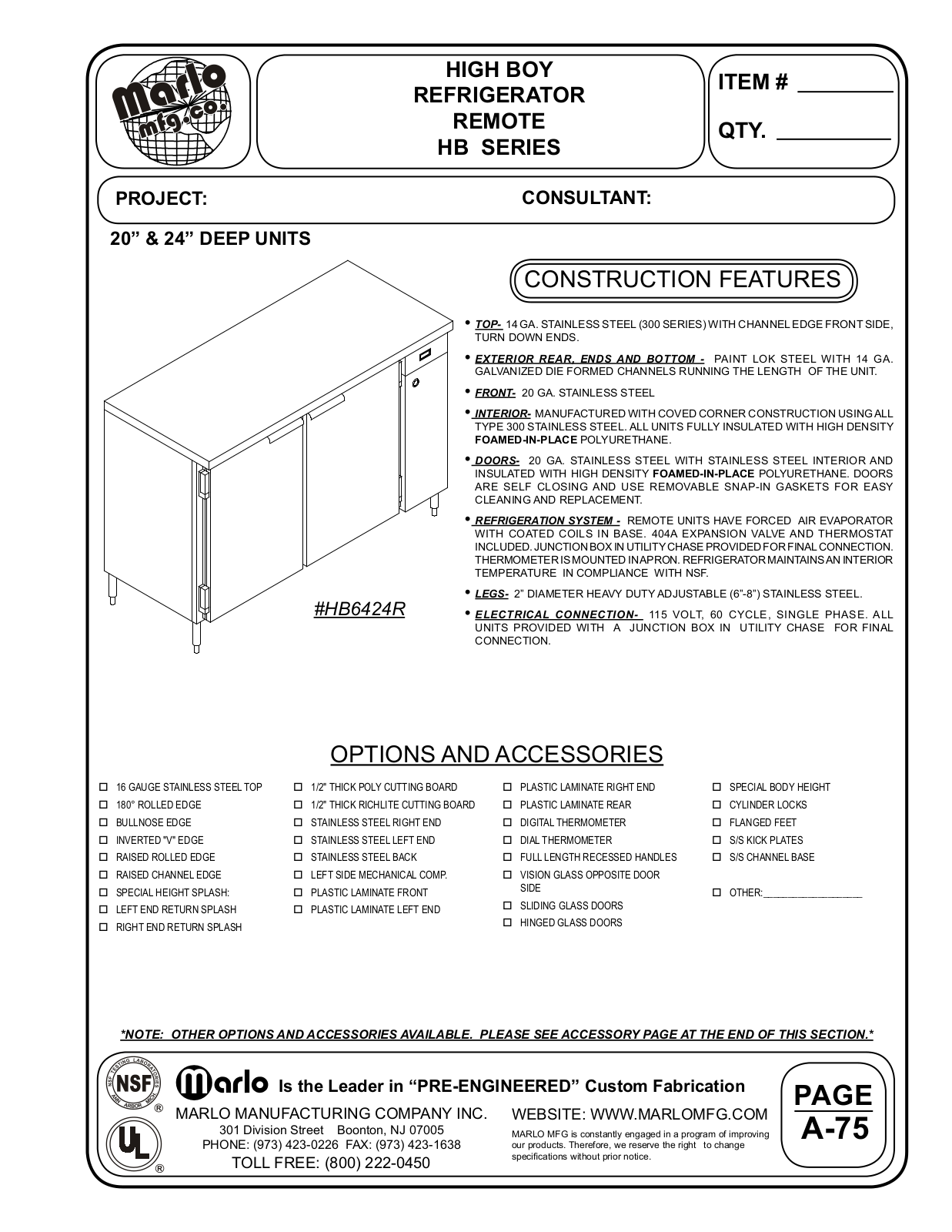 Marlo HB3120-24R User Manual