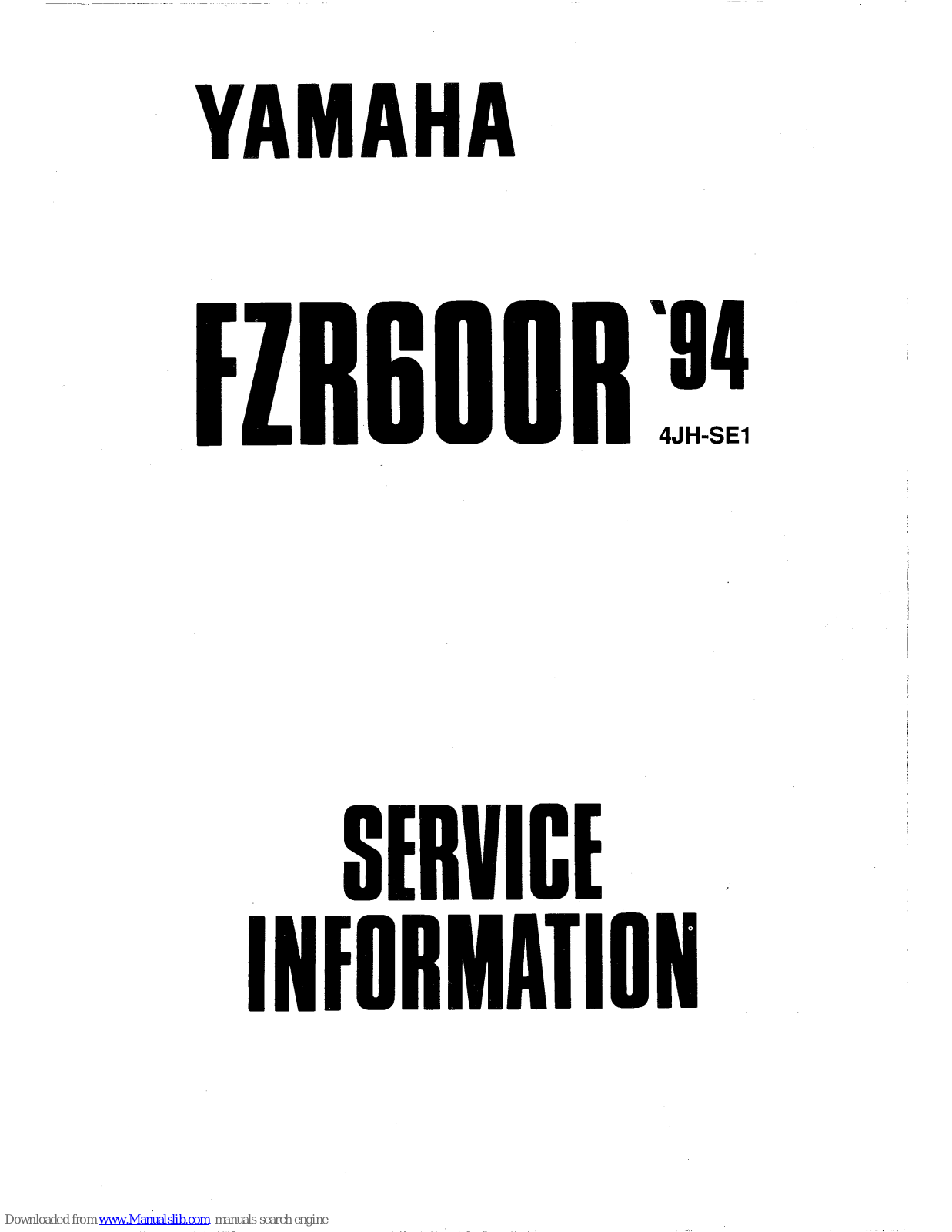 Yamaha FZR600R (1994) Service Manual