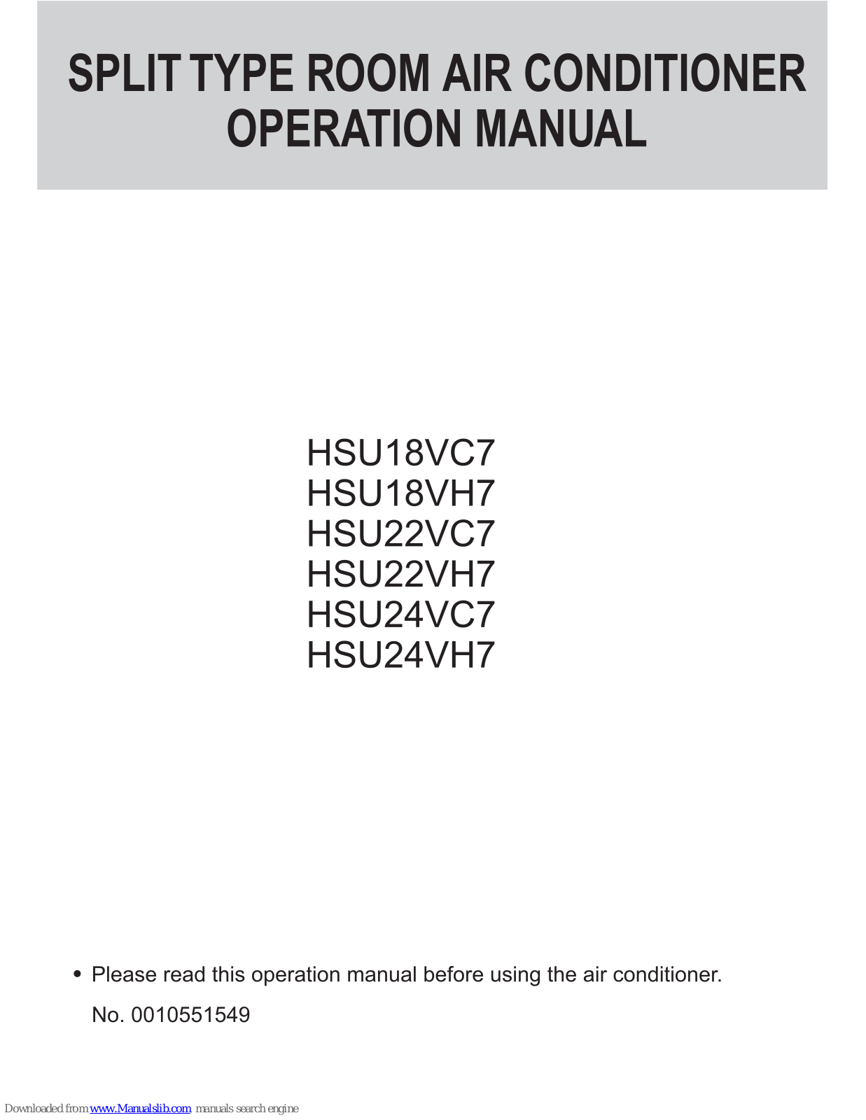 Haier HSU18VH7-G, HSU24VH7-G, HSU18VH7-W, HSU24VH7, HSU24VH7-W User Manual