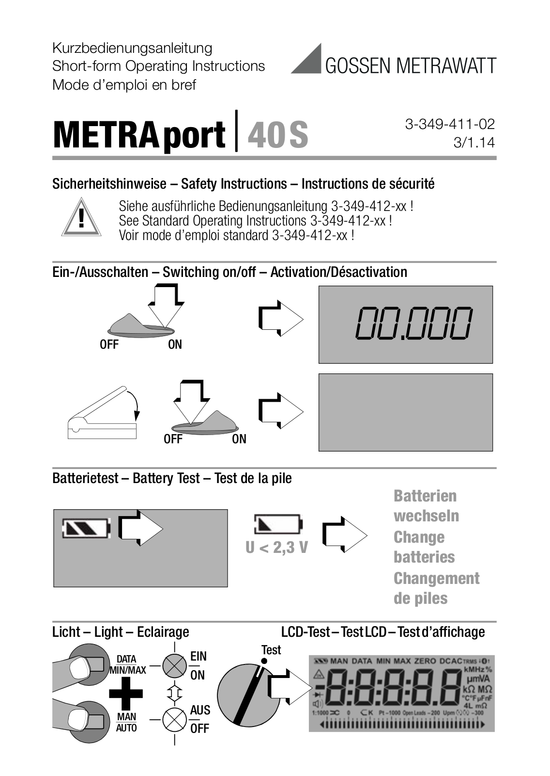 Gossen Metrawatt METRAport 40S User guide