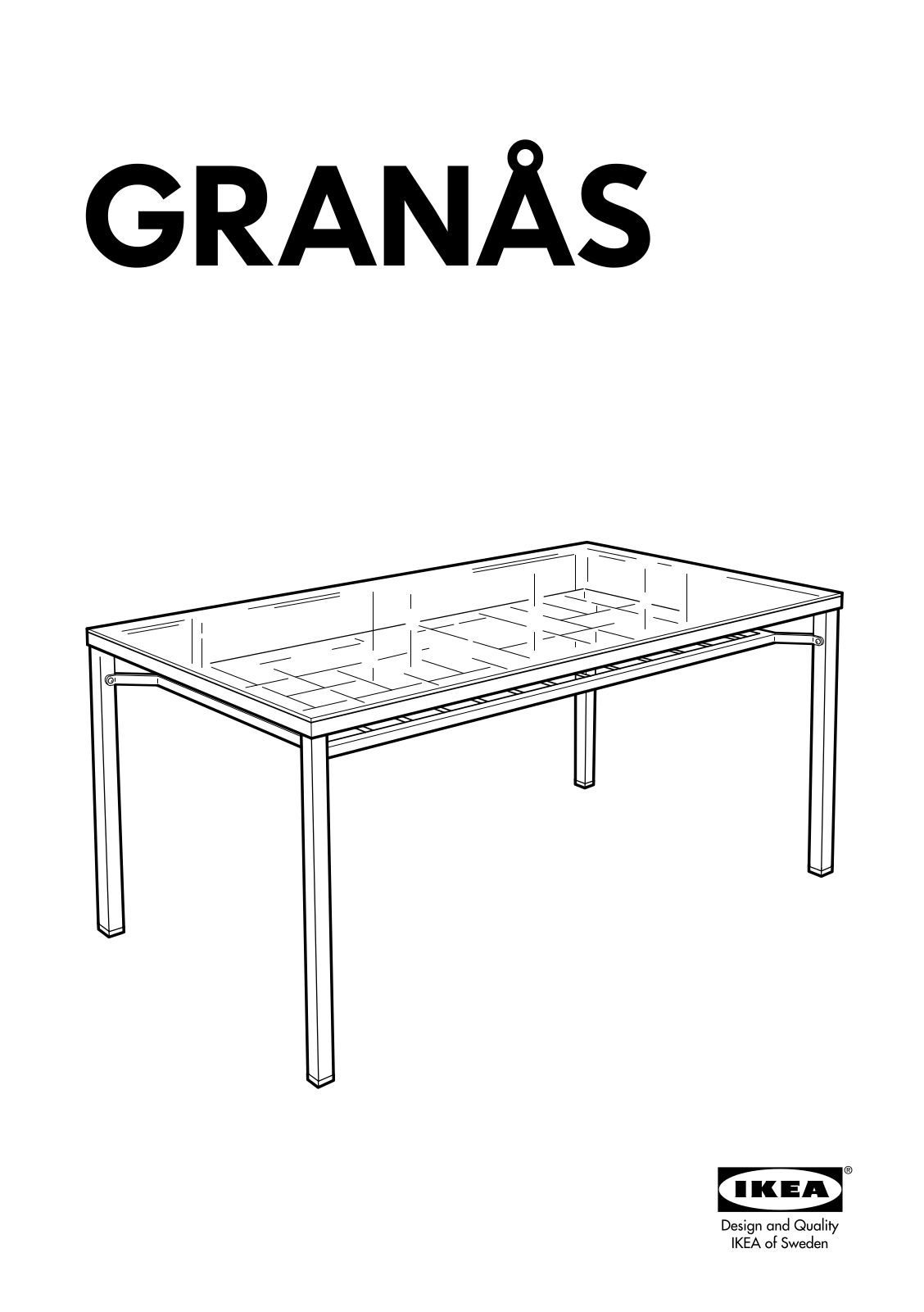 IKEA GRANAS TABLE User Manual