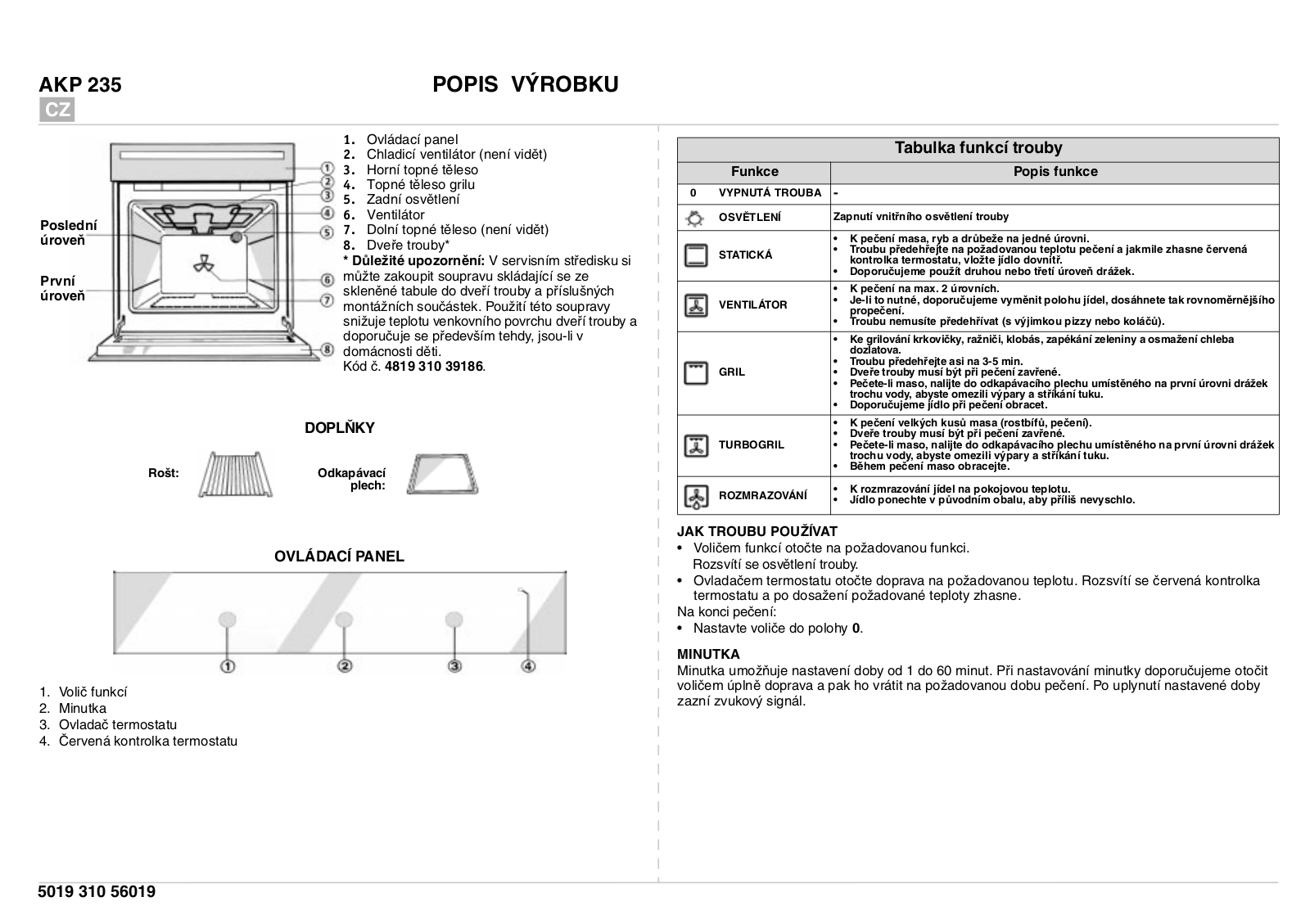 Whirlpool AKP 235 IX User Manual