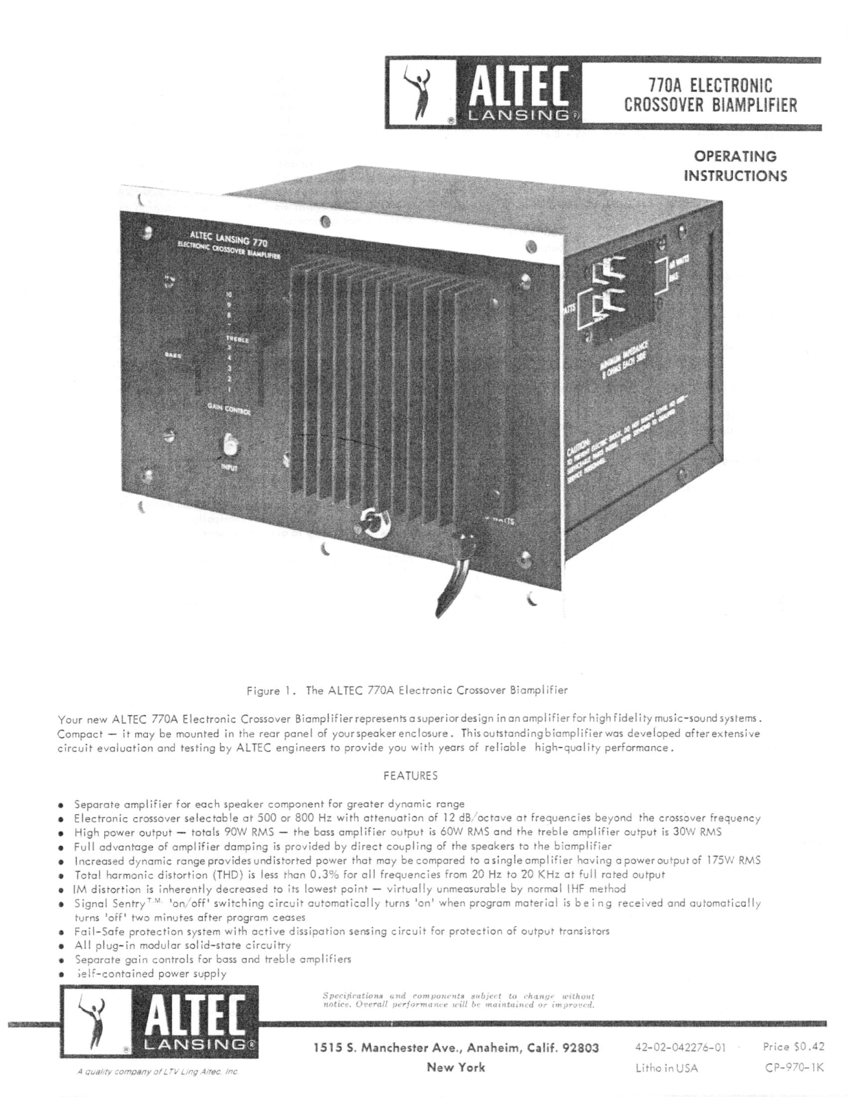 Altec Lansing 770A Schematic