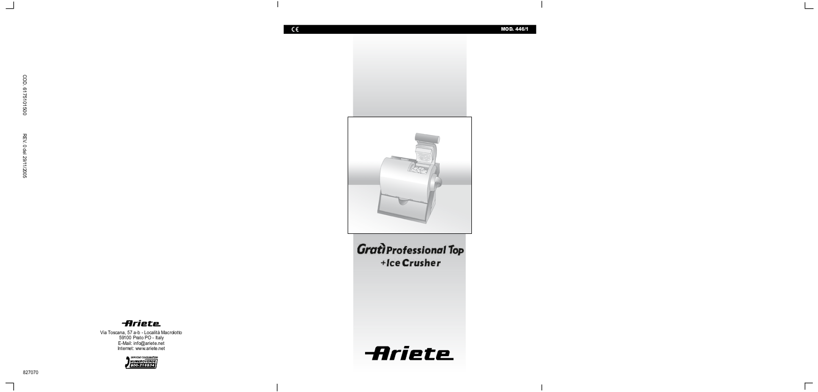 Ariete 446/1 User guide - ManualMachine.com