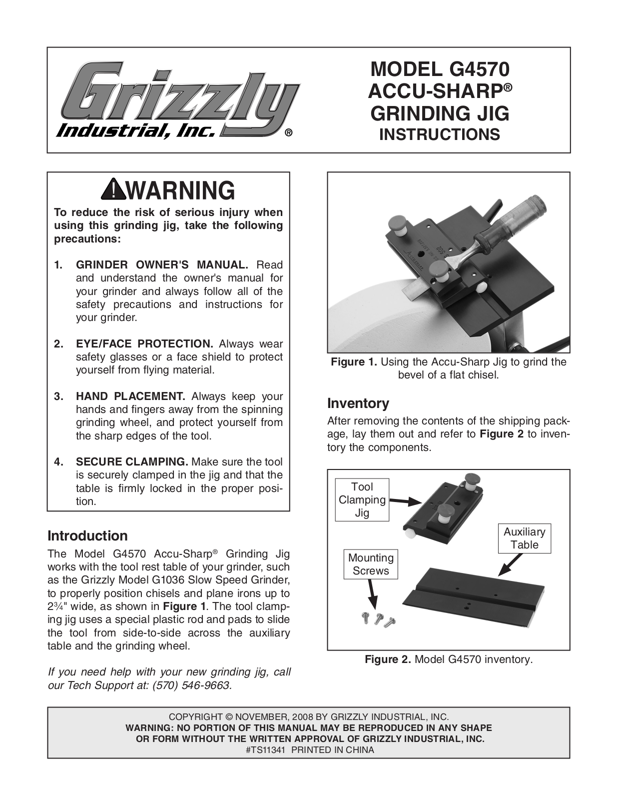 Grizzly G4570 User Manual