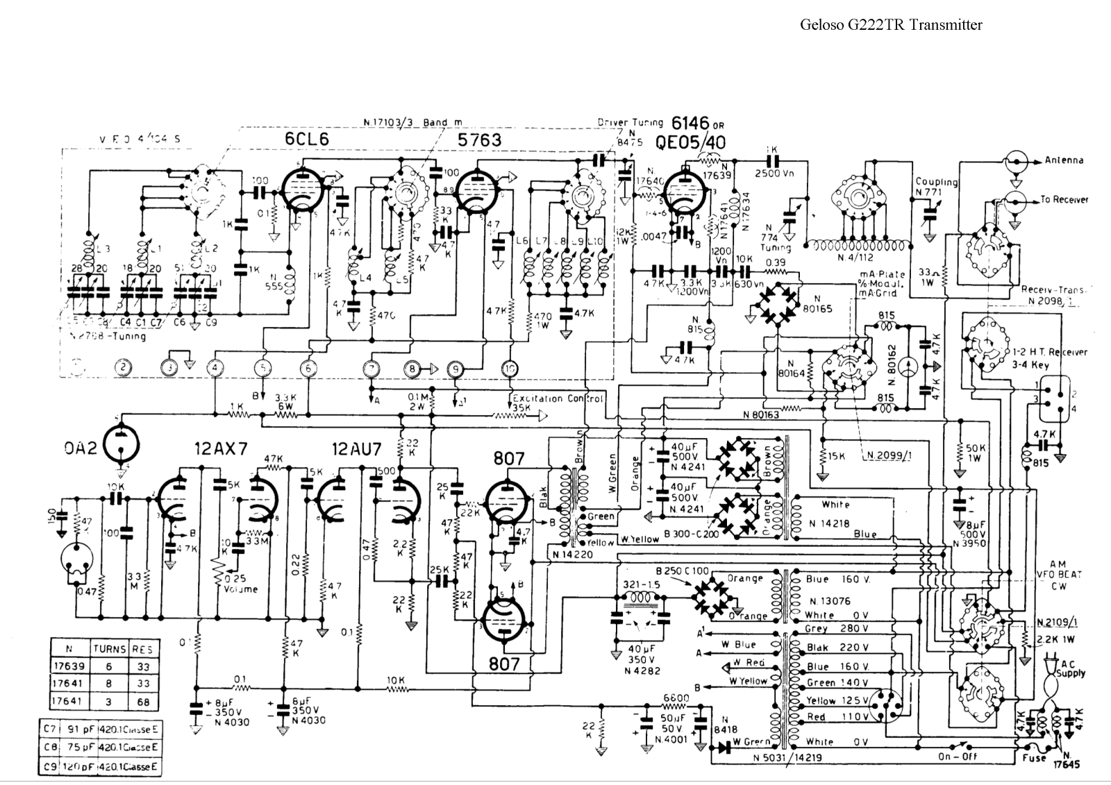 Geloso g222tr schematic