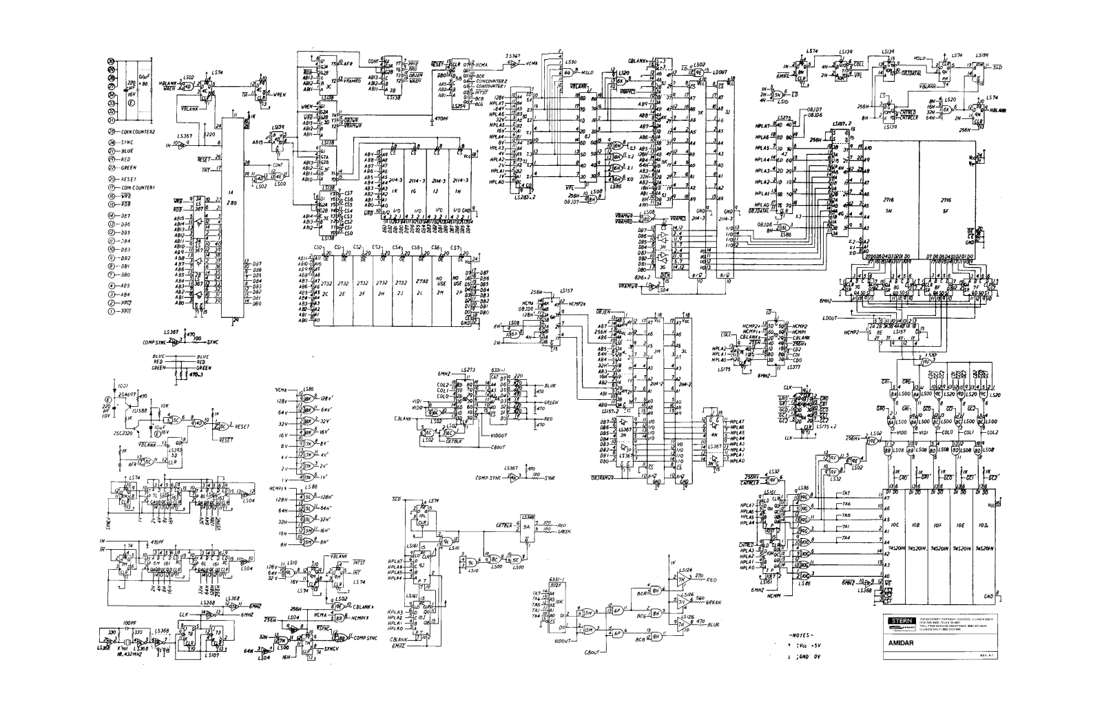 Stern Amida SCHEMATIC