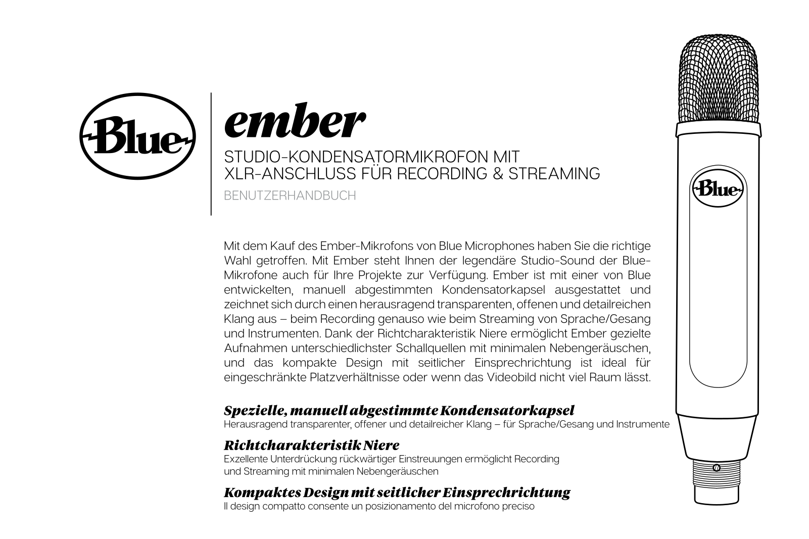 Blue Microphones Ember operation manual