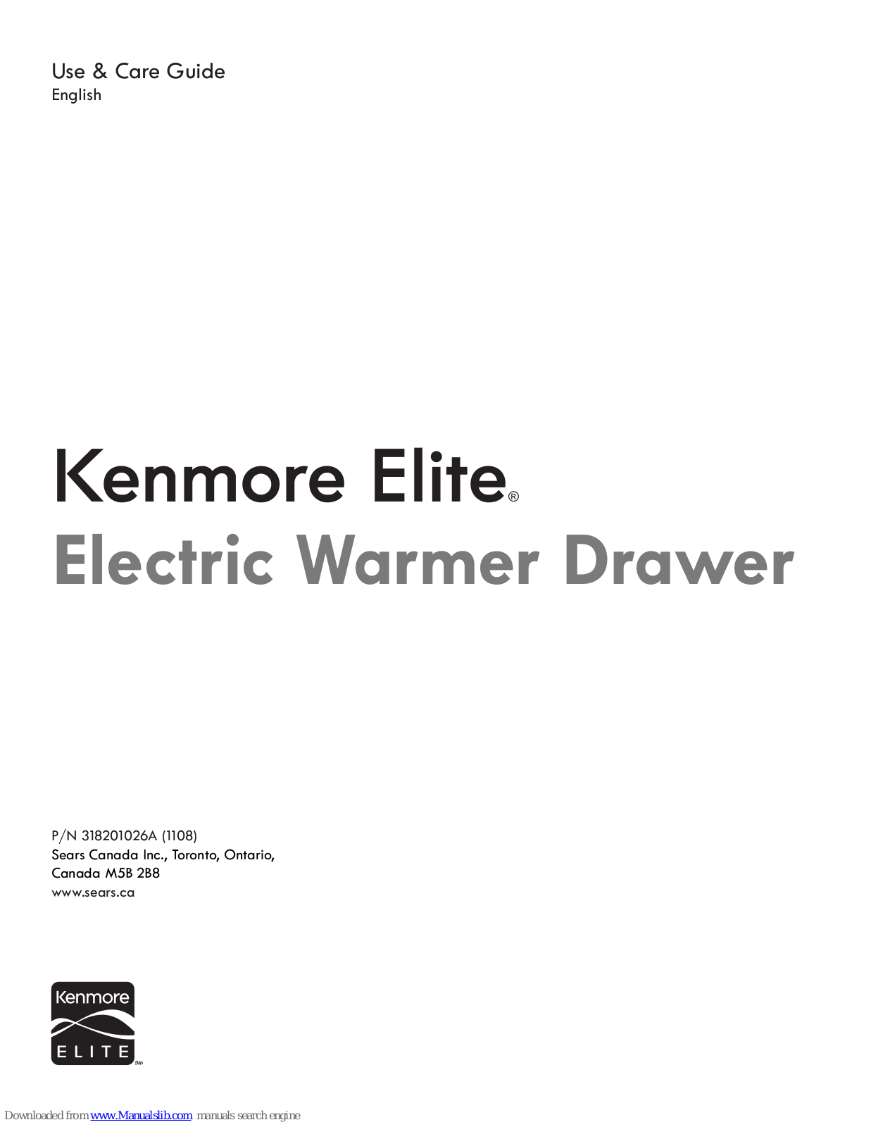 Kenmore Elite 318201026A, Elite 790, 790 Use & Care Manual