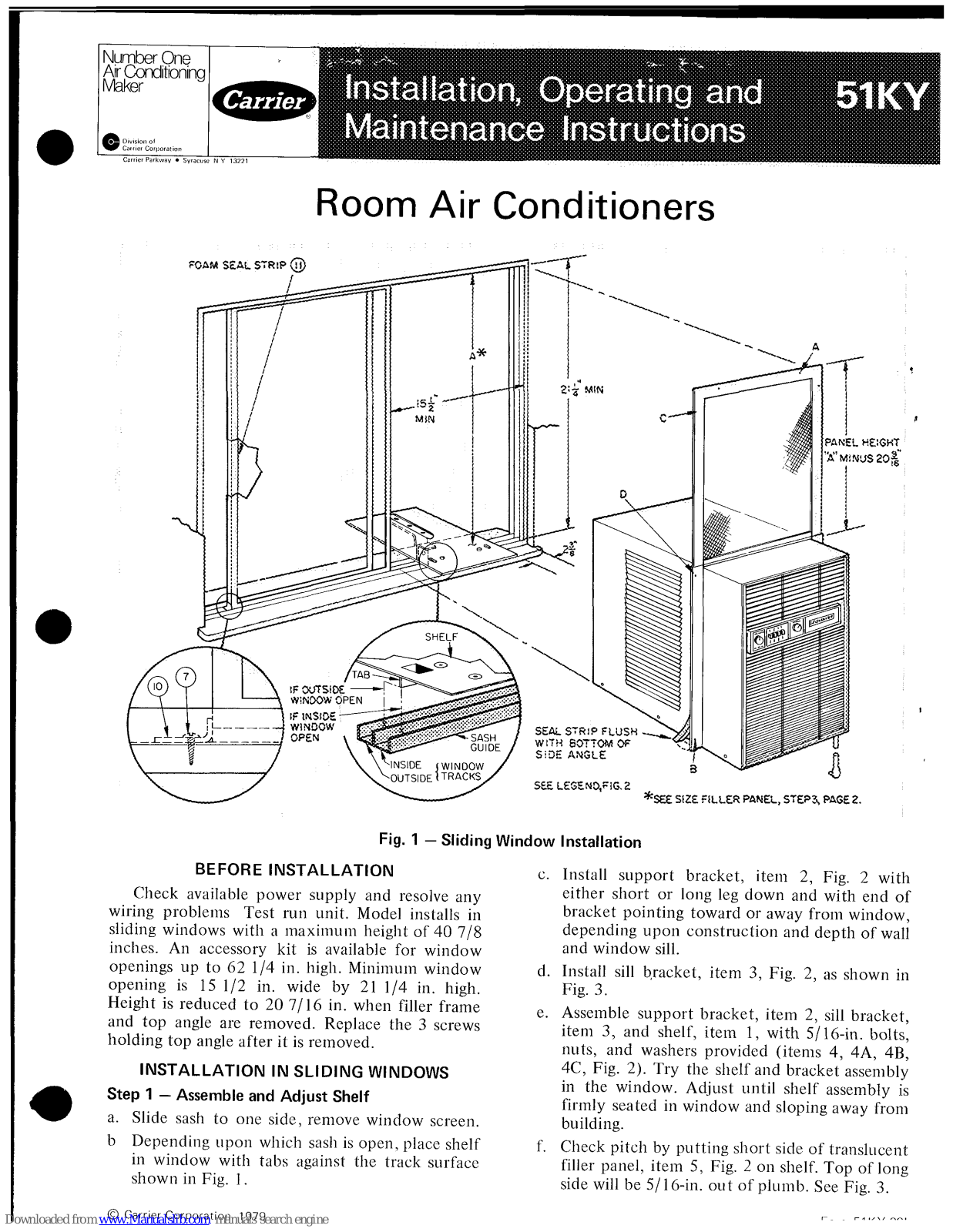 Carrier 51KY Installation, Operating And Maintenance Instructions - ManualMachine.com