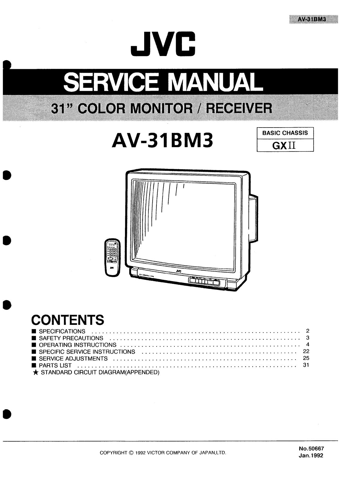 JVC AV-31BM3 Schematic