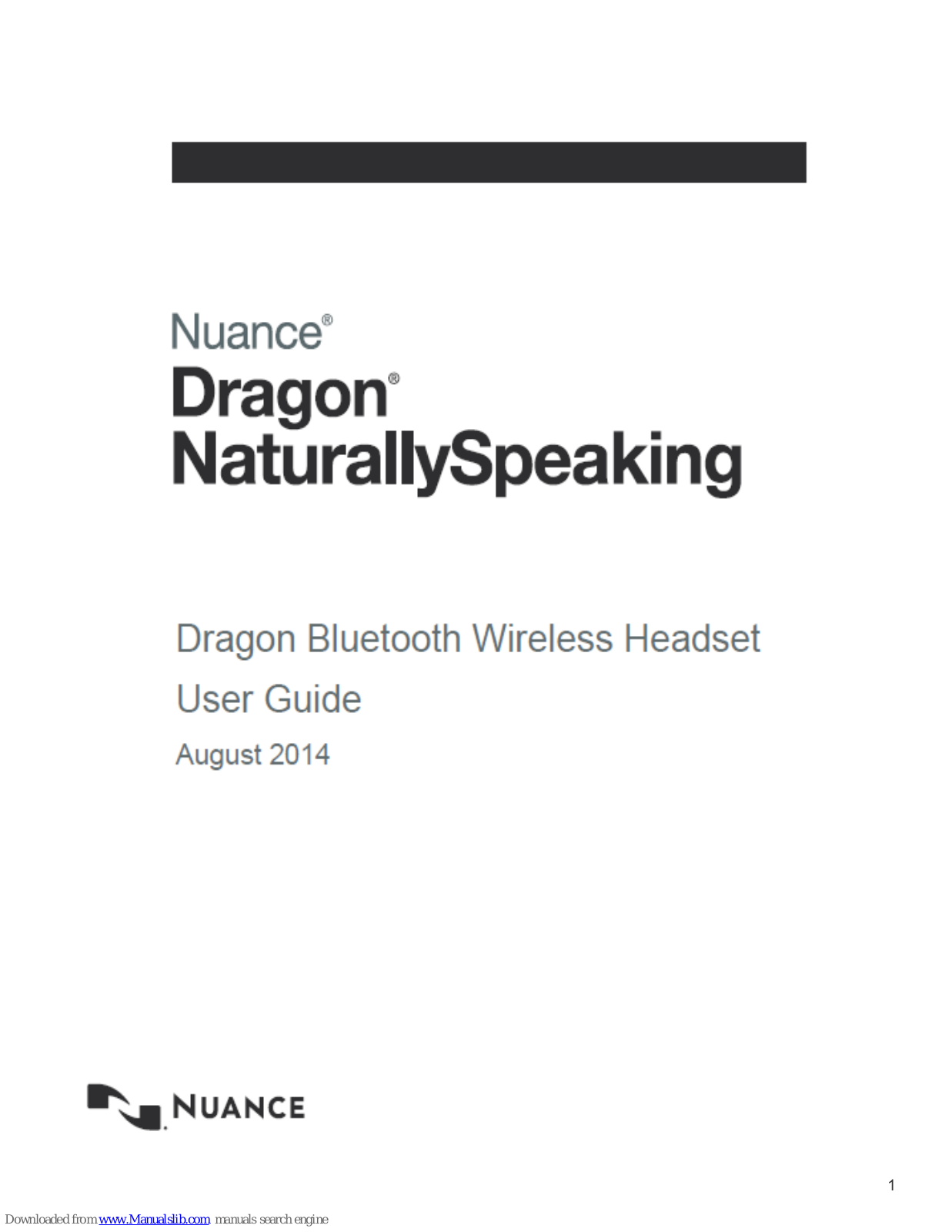 NUANCE Dragon User Manual